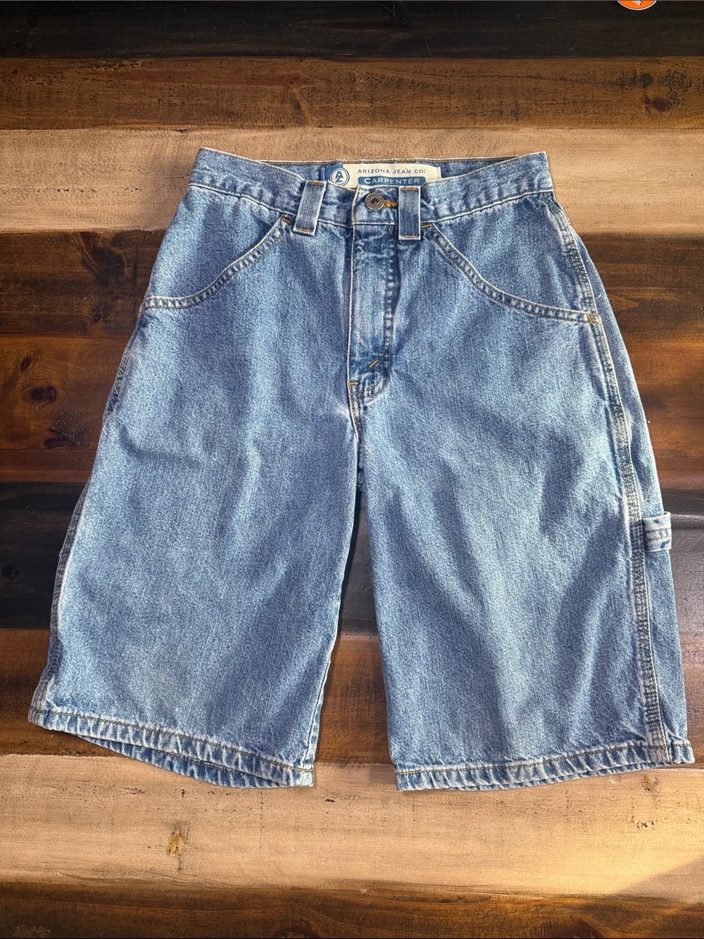 Arizona Jean Co Carpenter Denim Shorts - Light Blue